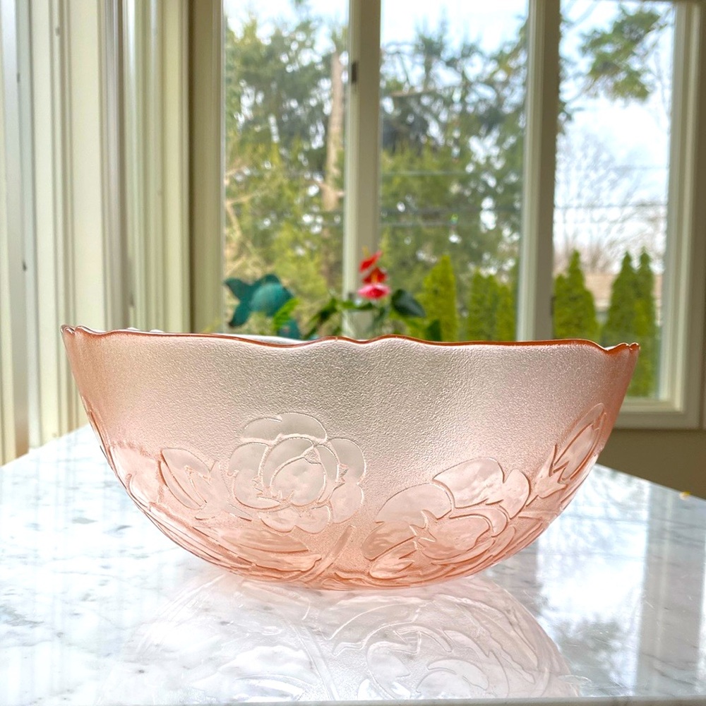 Arcoroc • France Pink • Glass Bowl • Vintage